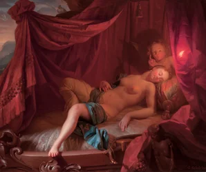 Slapende Venus en Cupido